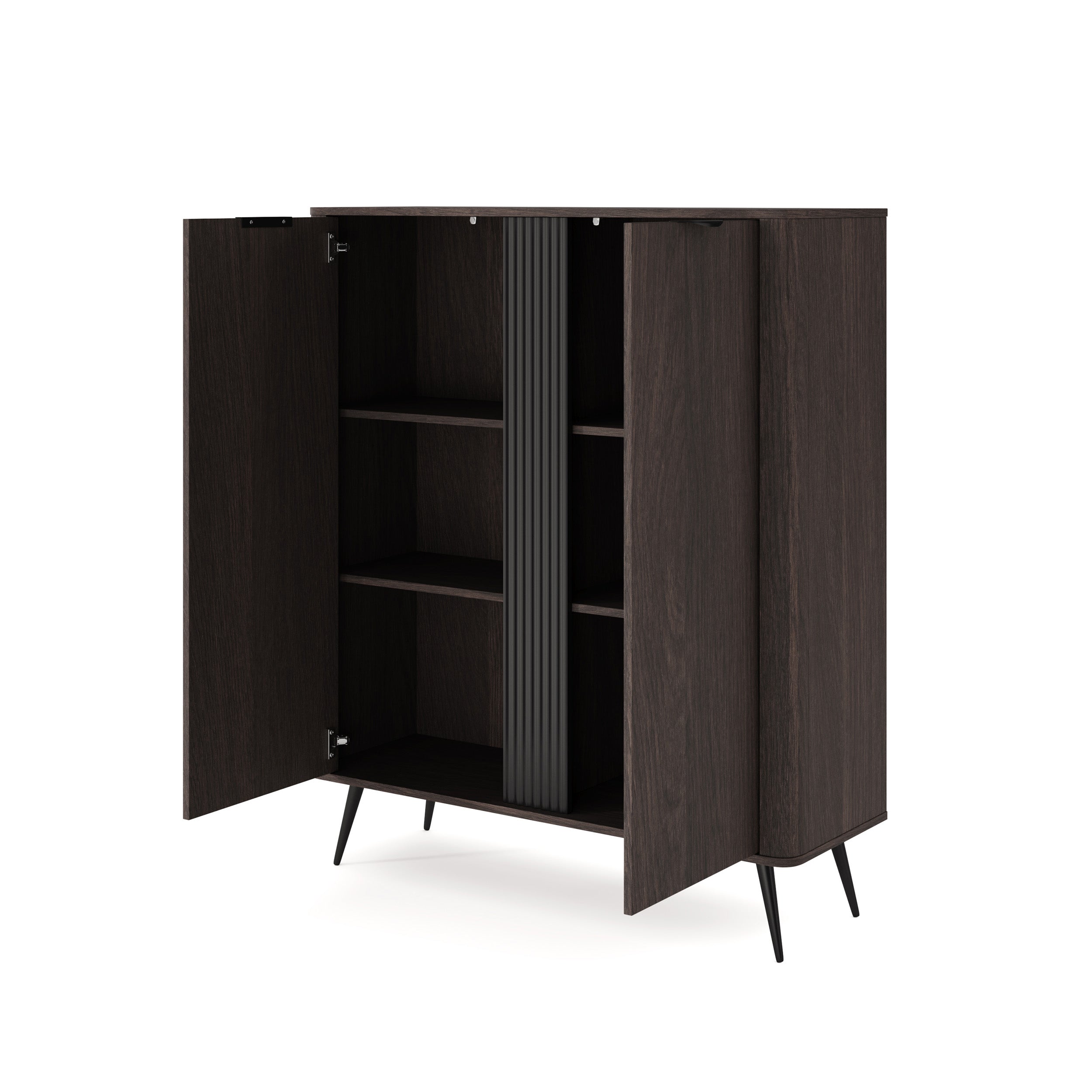 Komoda wysoka 2-drzwiowa 113x134 w stylu soft loft| Velia