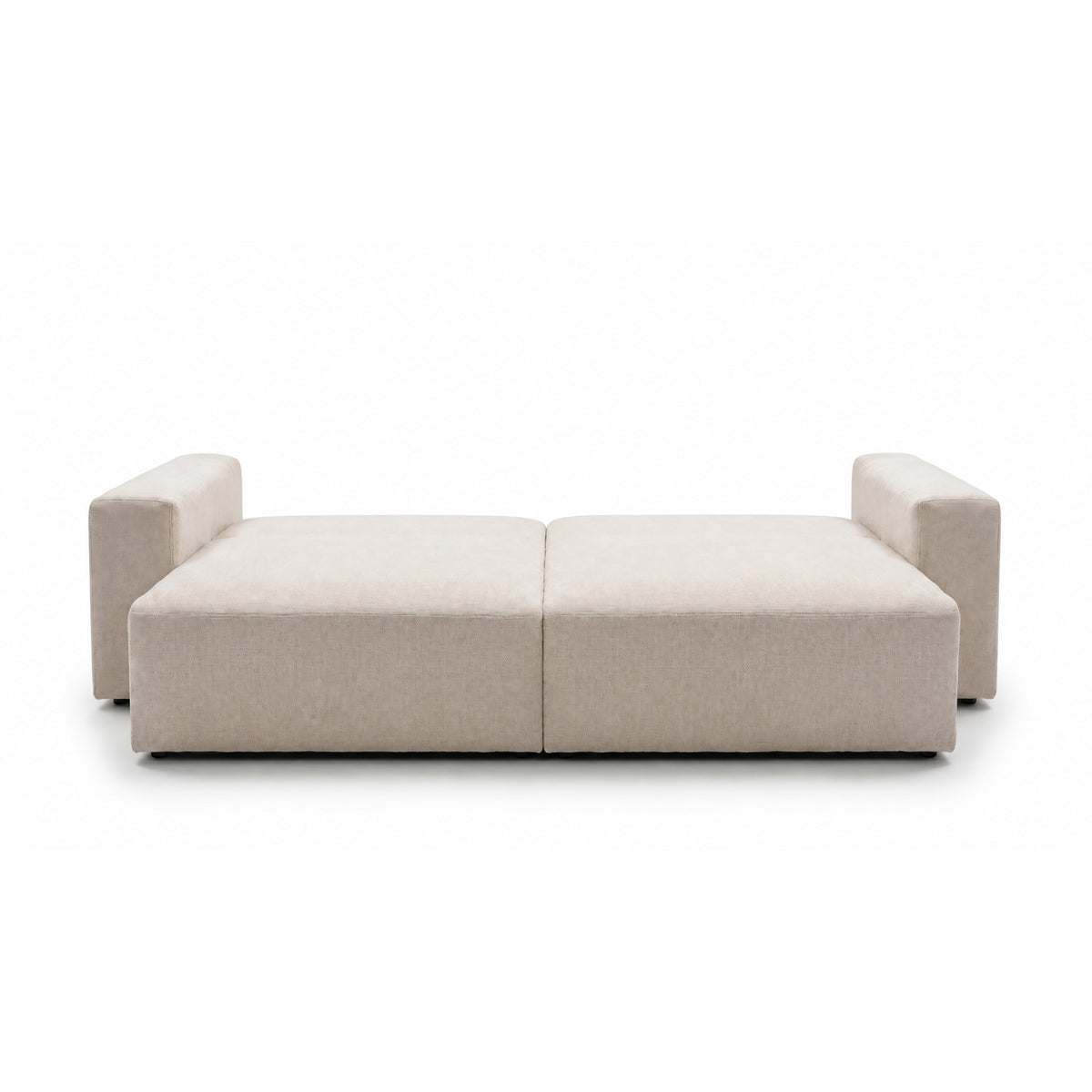 Sofa Iskeli 260 cm Kremowy Taupe (ARAGON 03) po rozłożeniu – sofa z funkcją spania, mechanizm Automat DL