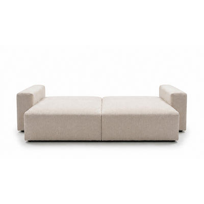 Sofa Iskeli 260 cm Kremowy Taupe (ARAGON 03) po rozłożeniu – sofa z funkcją spania, mechanizm Automat DL