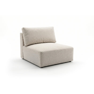 Moduł środkowy sofy Iskeli Plus Kremowy Taupe (ARAGON 03) – moduł 105 × 108 cm z poduszką oparciową