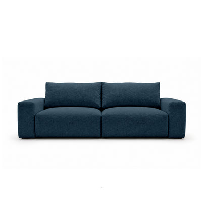 Sofa modułowa Iskeli 260 cm Atramentowy Granit (ARAGON 74) z przodu – sofa z pojemnikiem na pościel w tkaninie Aragon