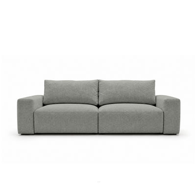 Sofa modułowa Iskeli 260 cm Stalowa Szarość (ARAGON 83) z przodu – sofa z pojemnikiem na pościel w tkaninie Aragon