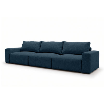 Sofa modułowa Iskeli Plus 361 cm Atramentowy Granit (ARAGON 74) z ukosa – sofa z funkcją spania w tkaninie Aragon