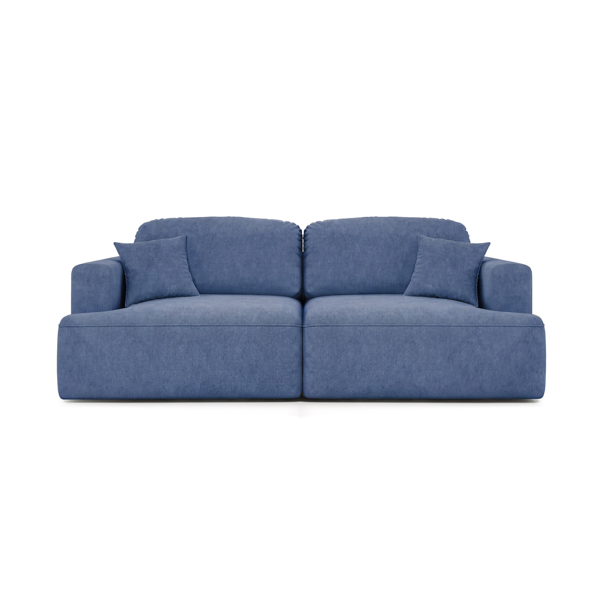 Sofa Senvali 241 cm Błękit Granitu (CLOUD 74) – sofa trzyosobowa z automatem DL, widok z przodu