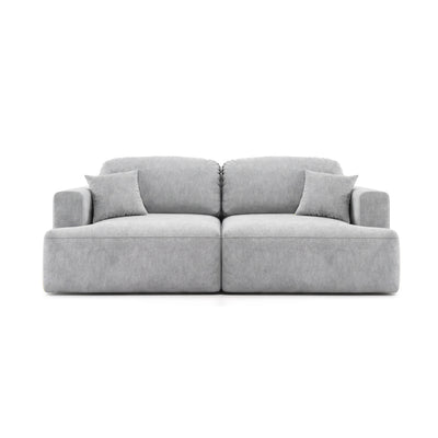 Sofa Senvali 241 cm Przygaszona Purpura (CLOUD 82) – sofa z poduszkami dekoracyjnymi, widok z przodu