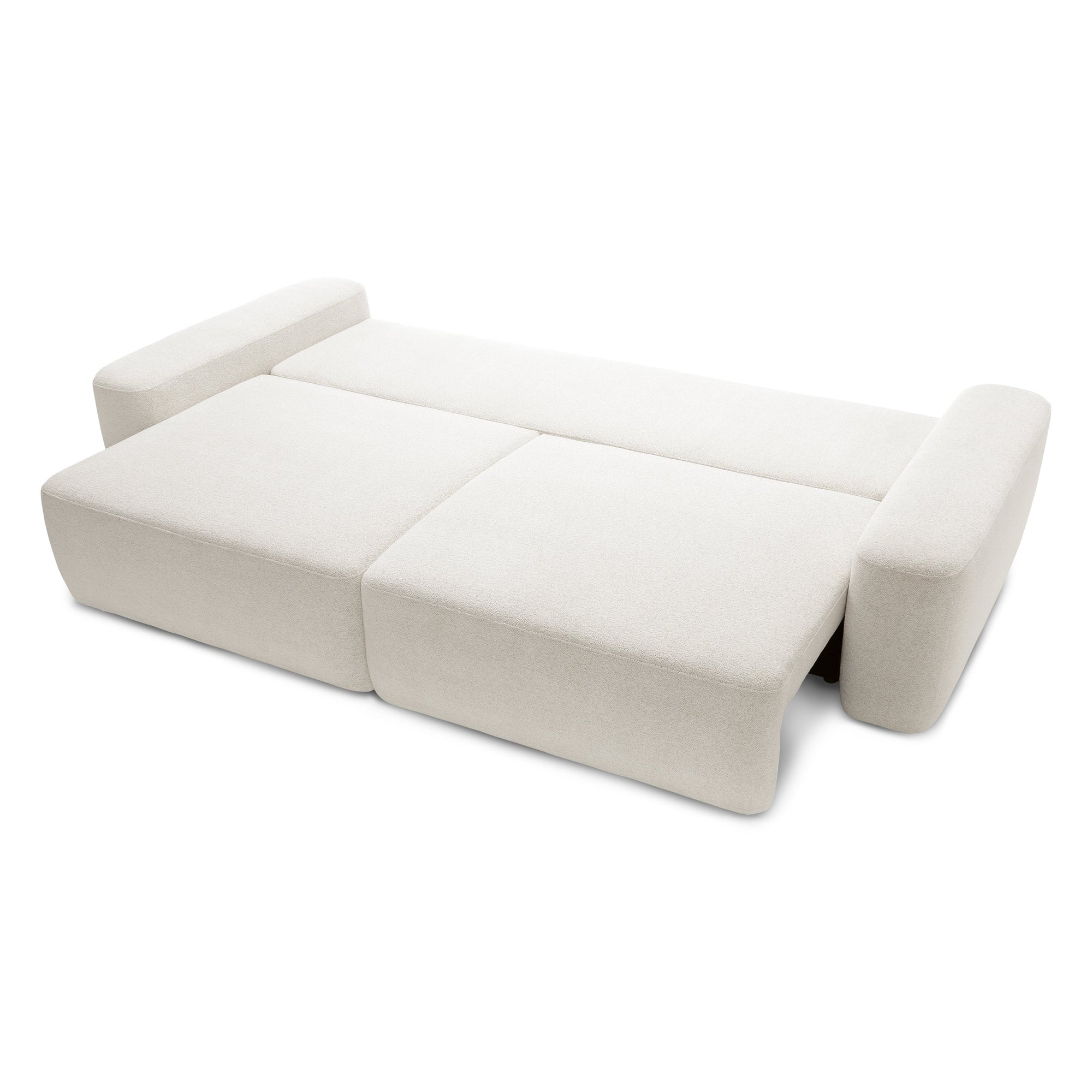 Sofa z funkcją spania 200x136 z pojemnikiem DL – bouclé Raven | Bamby