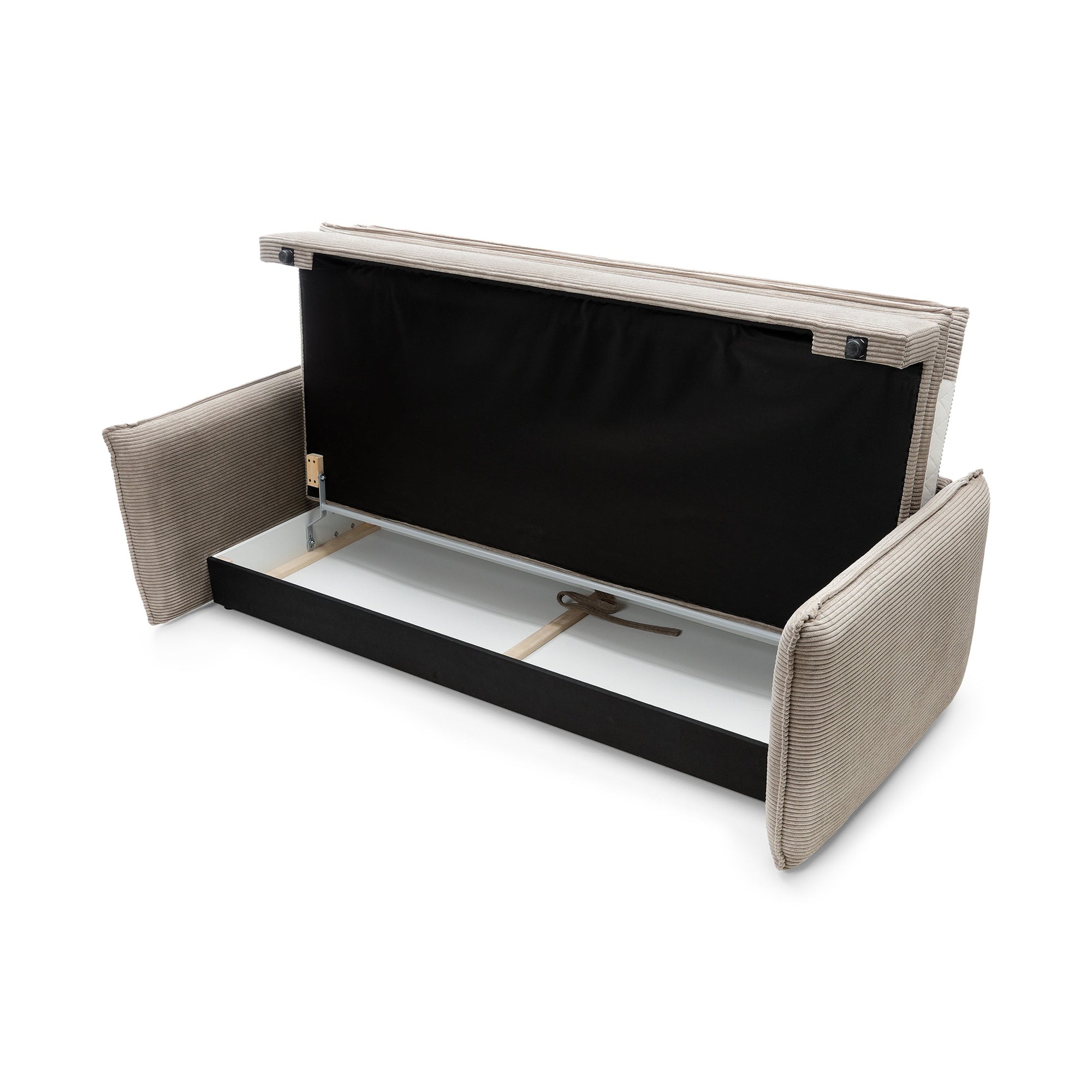 Sofa modułowa z funkcją spania 140x200 i pojemnikiem – sztruksowa, pet friendly | Lily