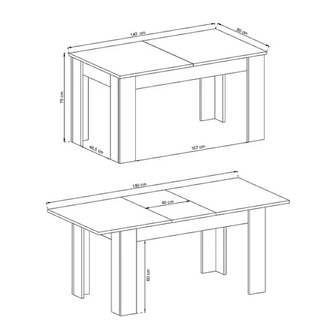 Stół Gorky 140-180x75