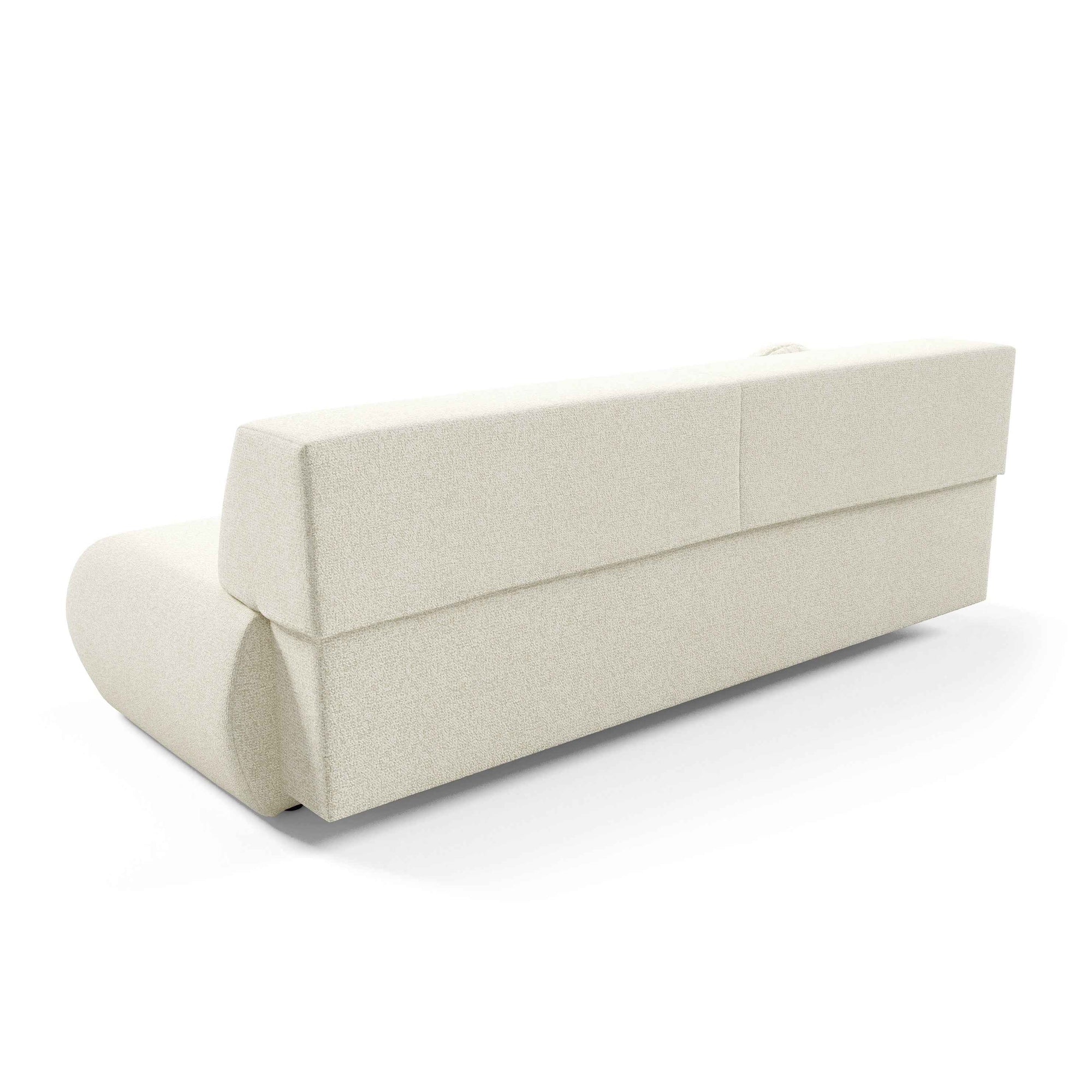 Sofa z funkcją spania 140x213 z pojemnikiem w stylu nowoczesnym – mechanizm DL, regulowany podłokietnik | Puentro