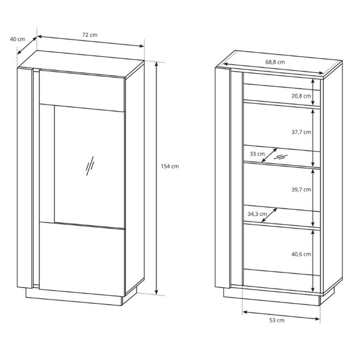 Witryna Armelia 72x154