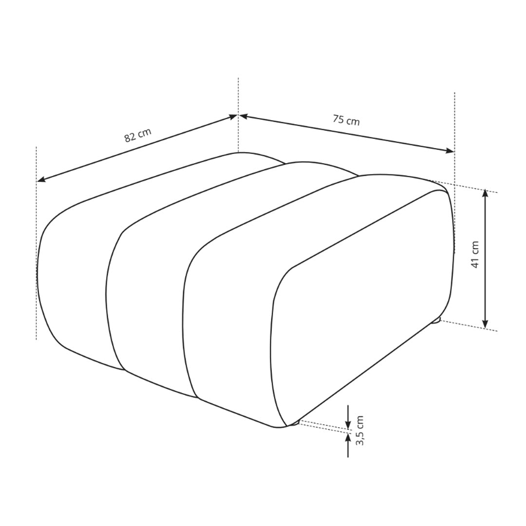 Pufa wypoczynkowa 82x41 cm w stylu organic modern | BALOA