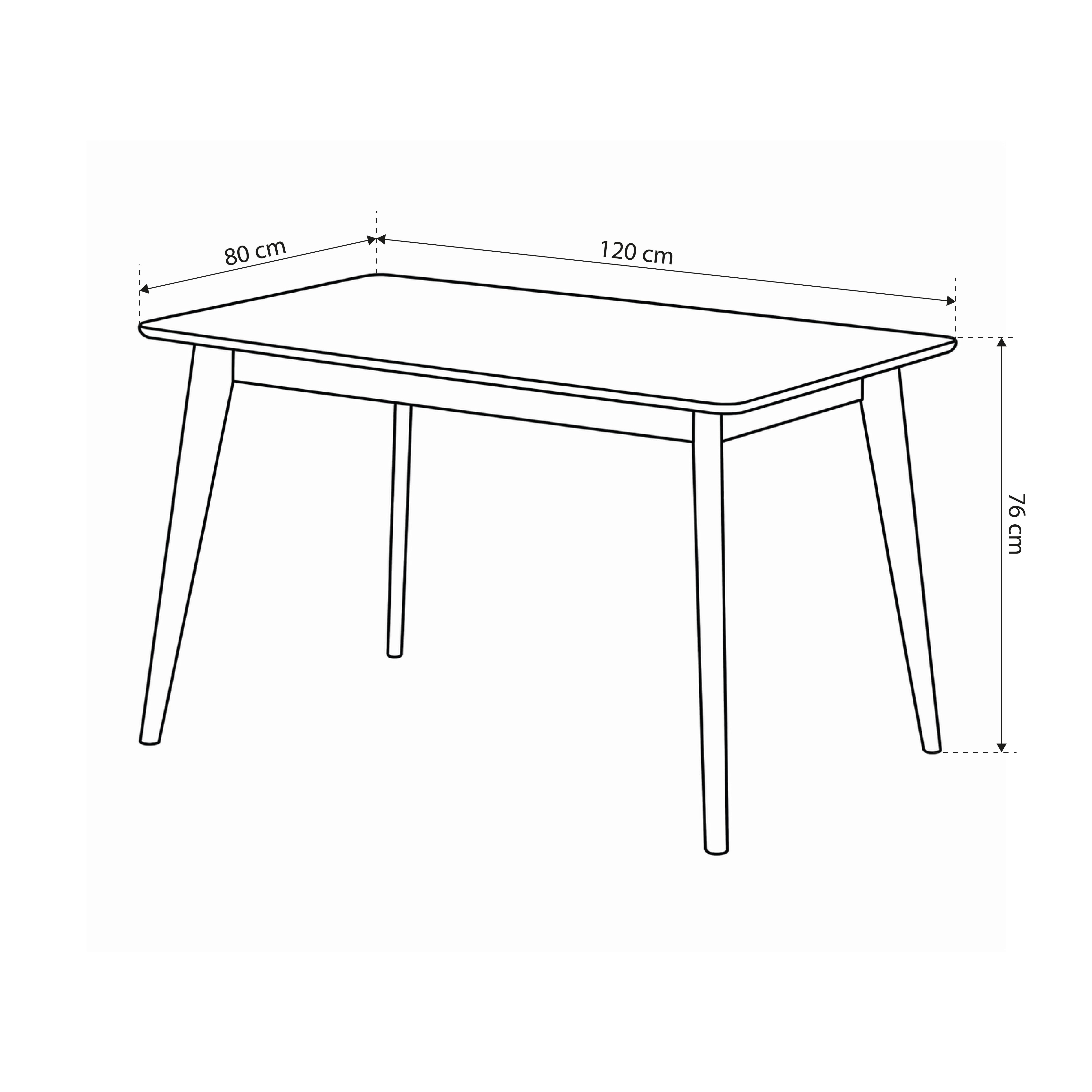Stół do jadalni 120x80 w stylu skandynawskim | Krel