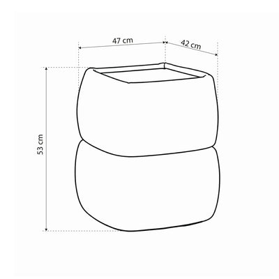 Stolik nocny 47x53 bez szuflad w stylu minimalistycznym | PUFFRA
