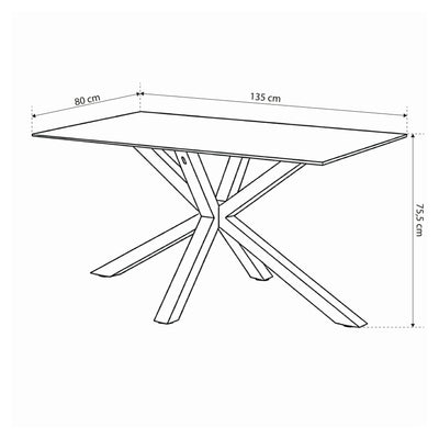 Stół do jadalni 135x80 w stylu nowoczesnym | Oryss
