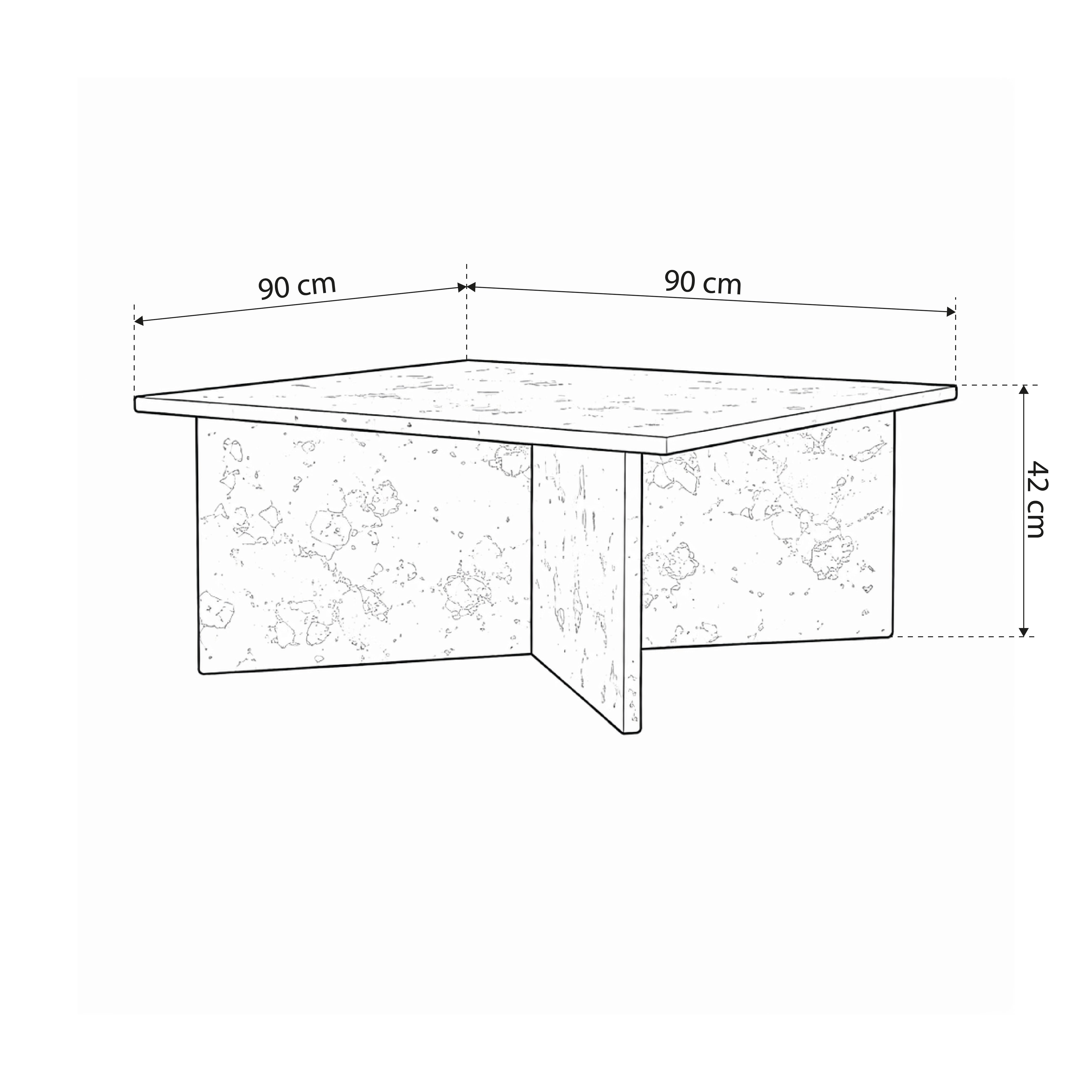 Stolik kawowy 90x42 w stylu eleganckim | Plaris