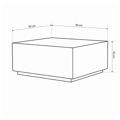 Stolik kawowy 90x42 w stylu minimalistycznym | Quadrato