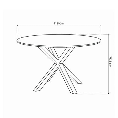 Okrągły stół do jadalni 119x76 w stylu nowoczesnym | Stela