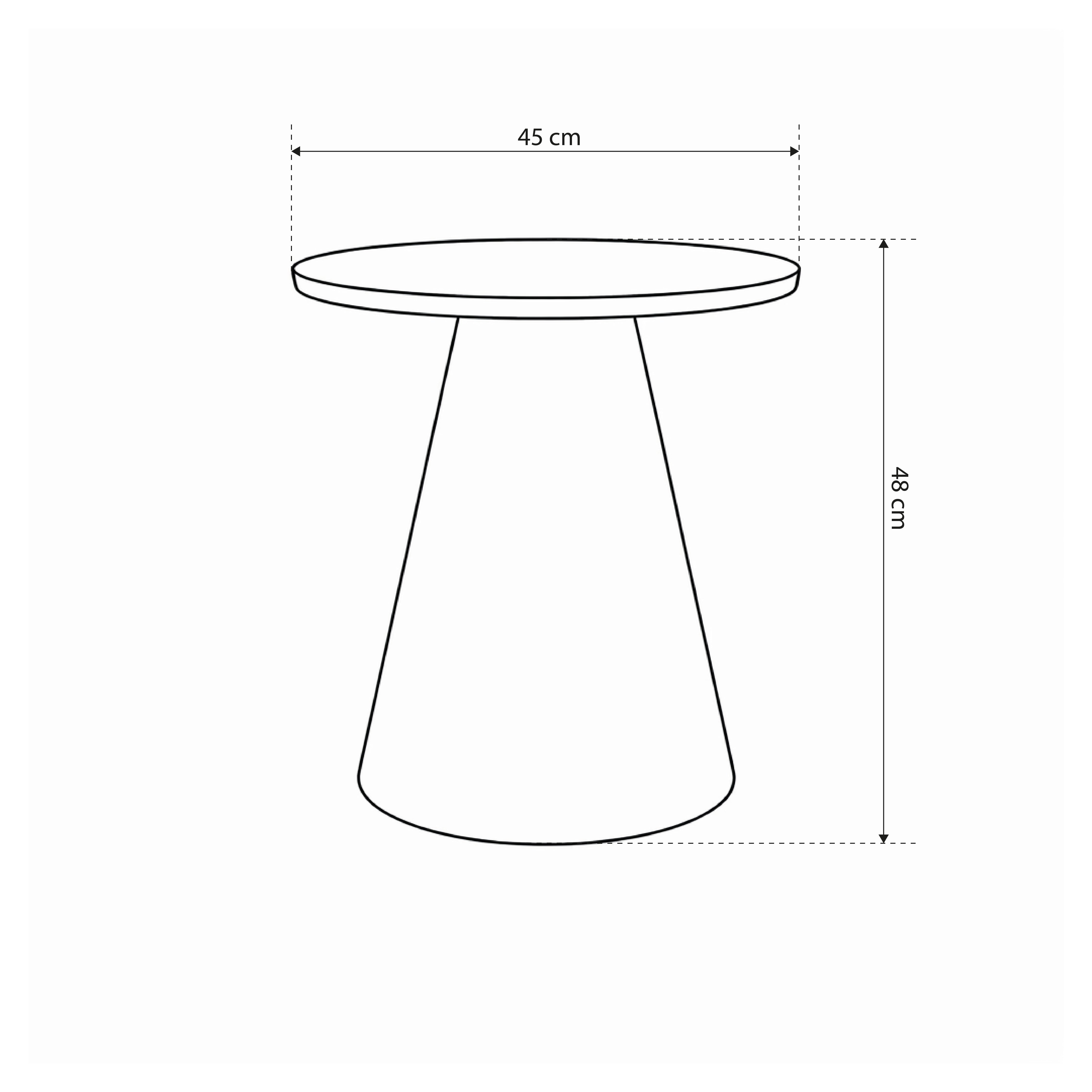 Okrągły stolik kawowy o średnicy 45 cm w stylu soft loft | Talin