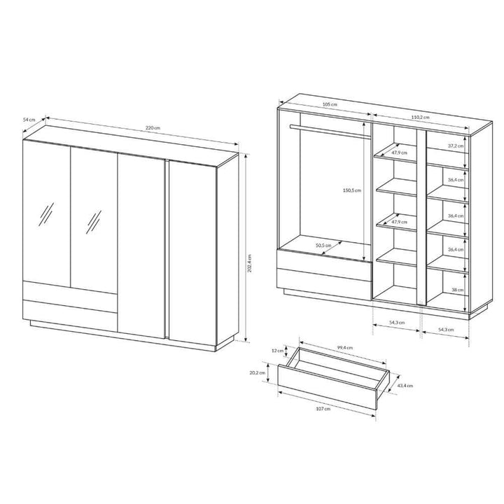 Szafa Armelia 220x202