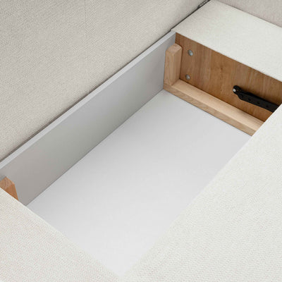 Narożnik z funkcją spania DL 248 cm w stylu nowoczesnym, tkanina Aragon | OLEMO
