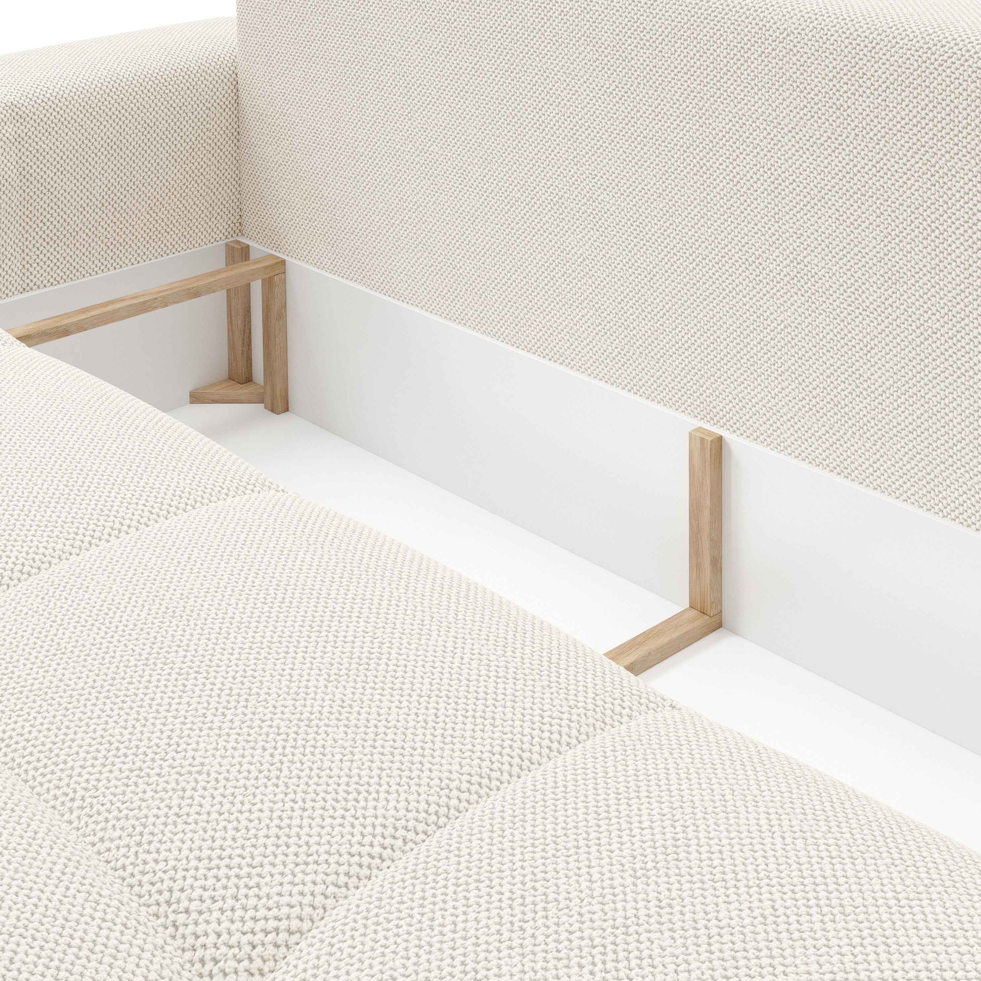 Sofa 3-osobowa z funkcją spania 149x200 z pojemnikiem w stylu nowoczesnym – automat wspomagający | SOSO