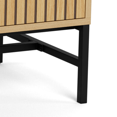 Komoda 158x81 z lamelowym frontem w stylu nowoczesnym | Bambouz