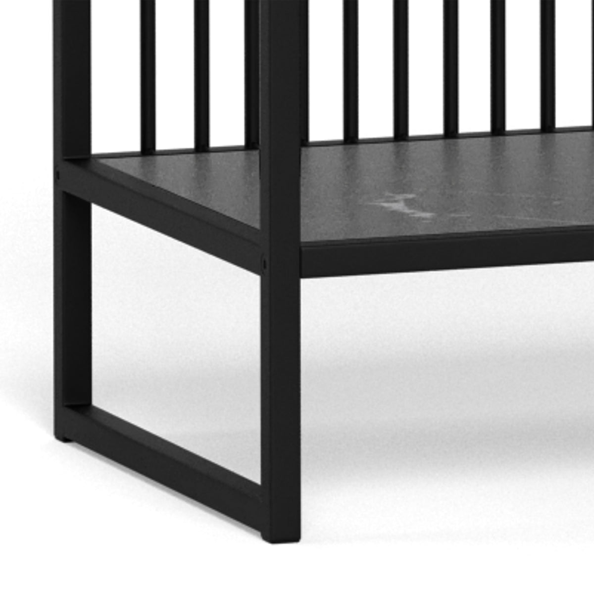 Regał 120x83 z efektem czarnego marmuru w stylu nowoczesnym | Cella
