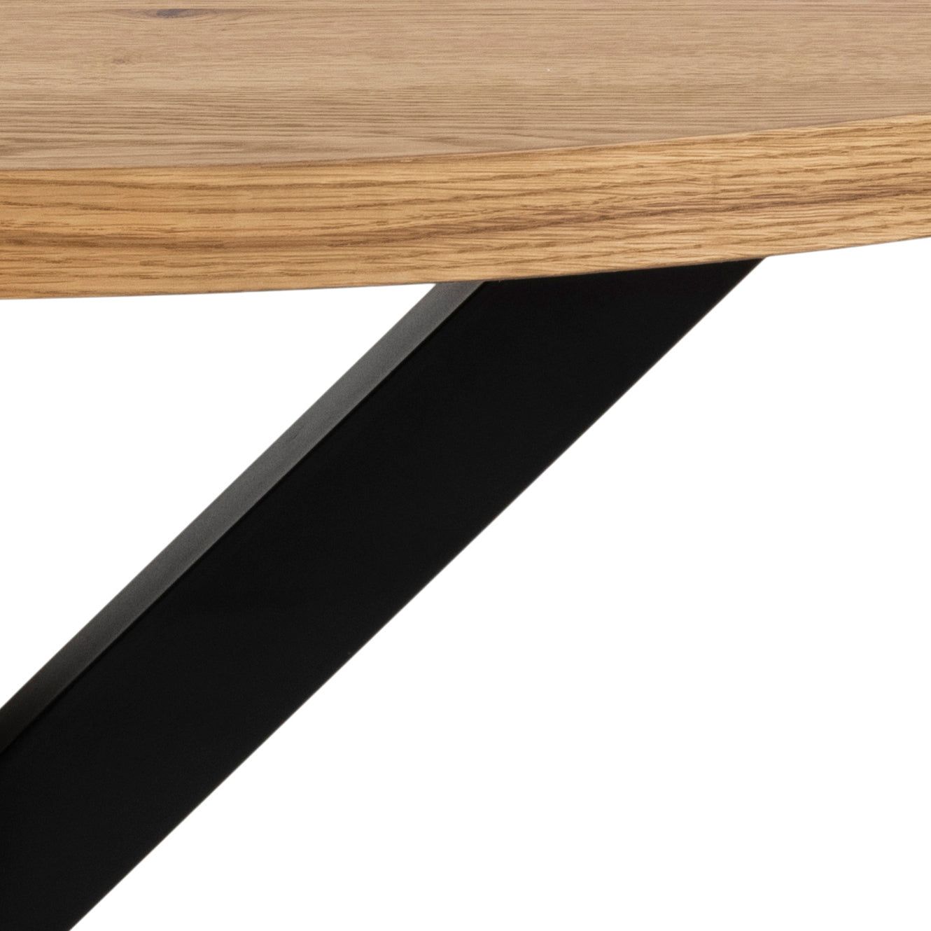 Okrągły stół 120x77 w stylu industrialny - dziki dąb, czarne stalowe nogi | Stela Classic