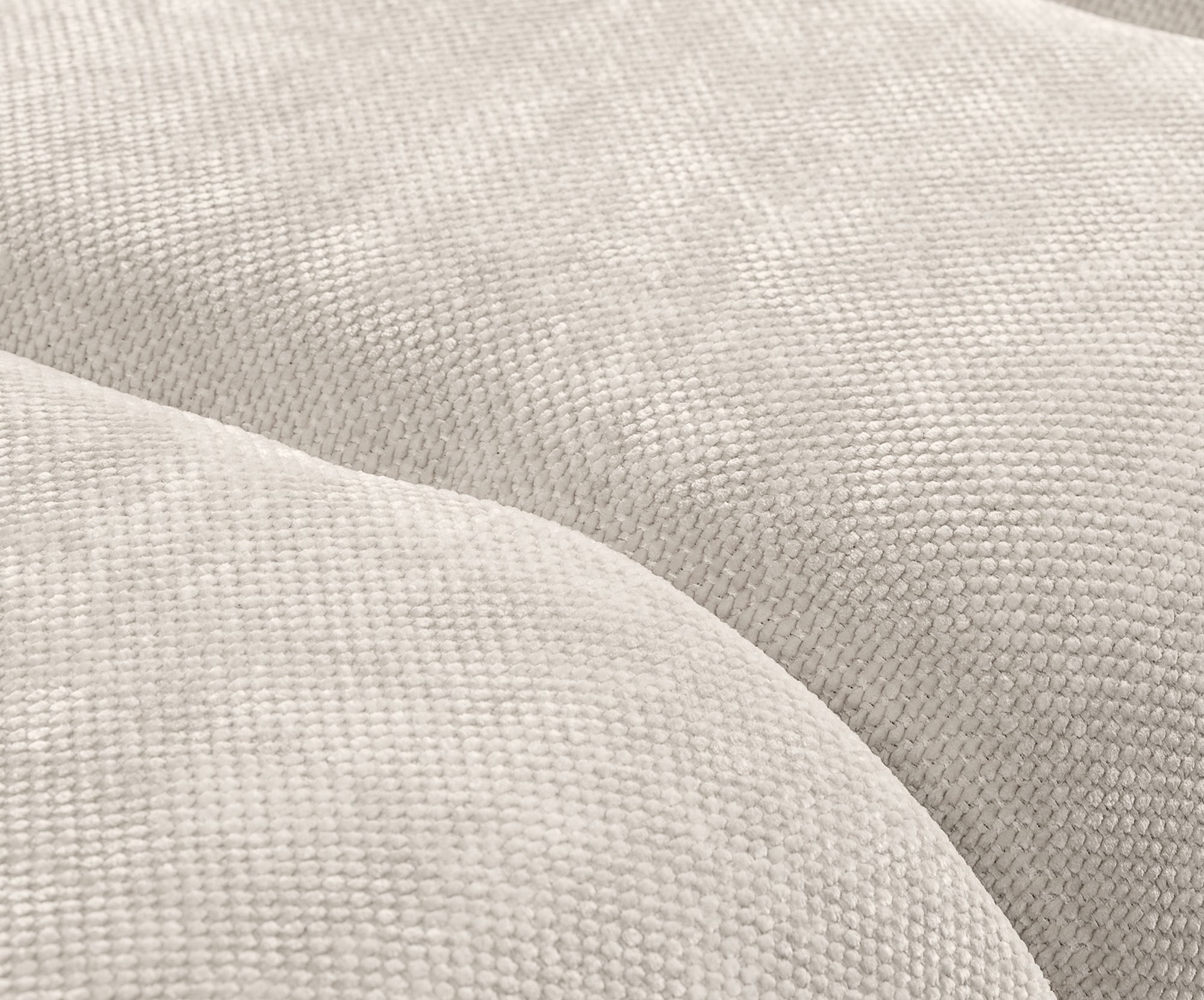 Sofa 3-osobowa do salonu w stylu soft - tkanina Storm, miękka forma, metalowe nogi | Nellia