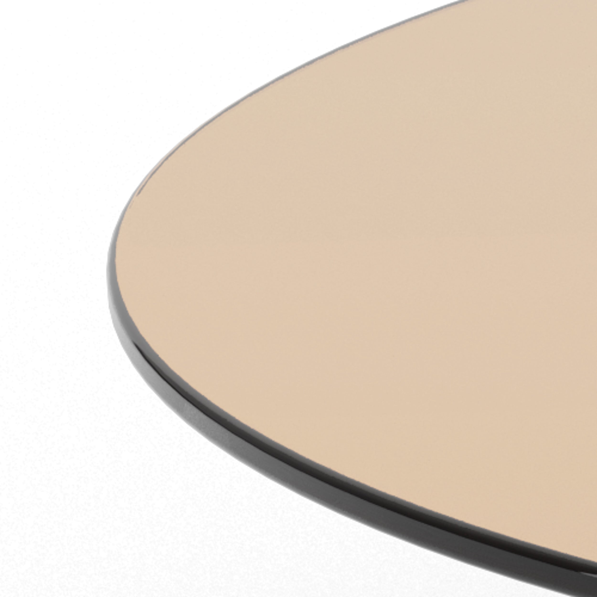 Okrągły stolik kawowy do salonu o średnicy 80 cm w stylu nowoczesnym | Aria Glass