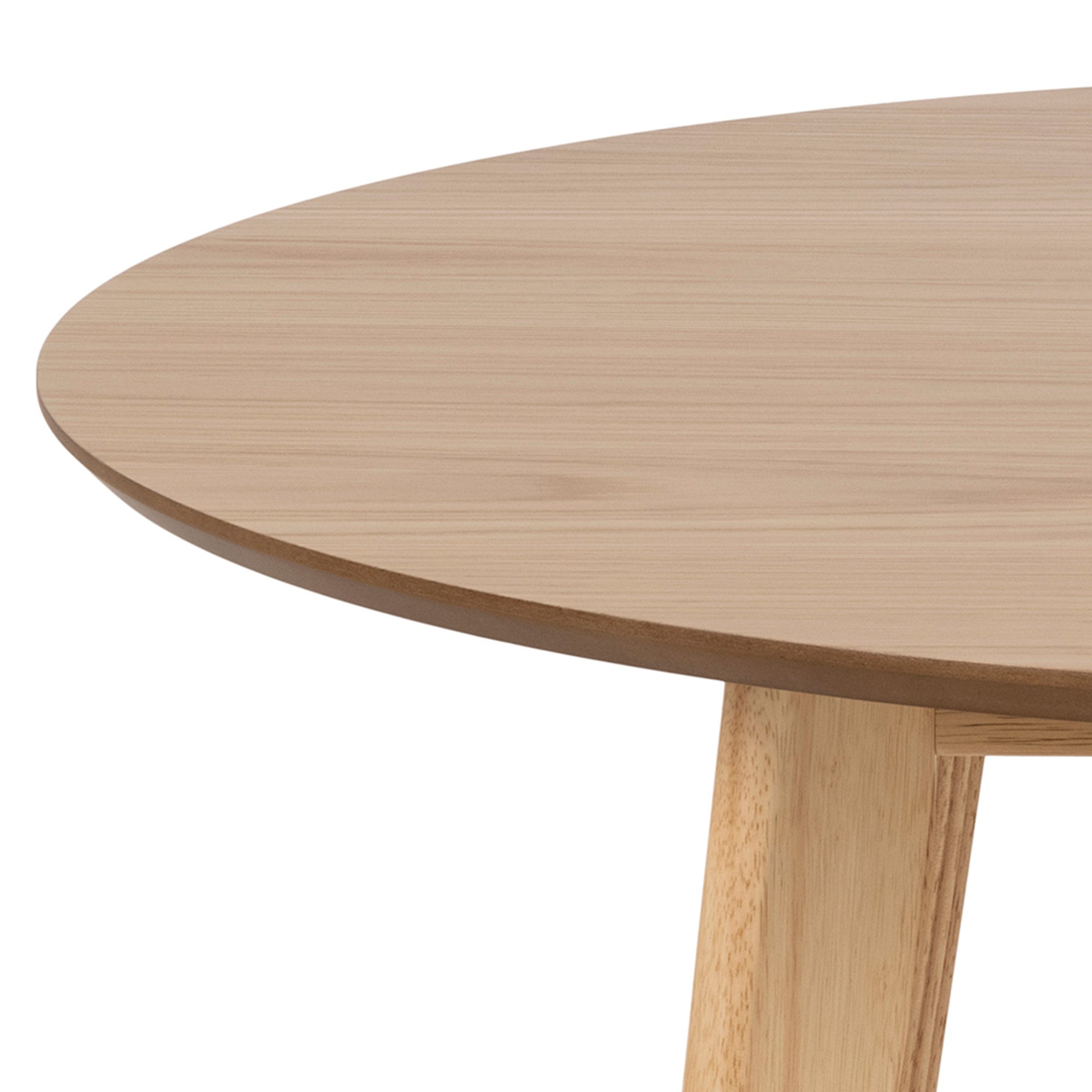 Okrągły stół do jadalni 105x76 w stylu skandynawskim - drewniane nogi, kompaktowa forma | Krel