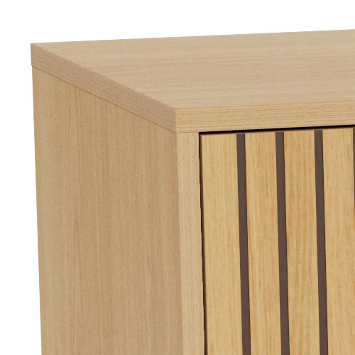 Komoda 158x81 z lamelowym frontem w stylu nowoczesnym | Bambouz
