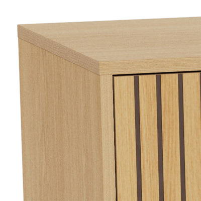 Komoda 158x81 z lamelowym frontem w stylu nowoczesnym | Bambouz