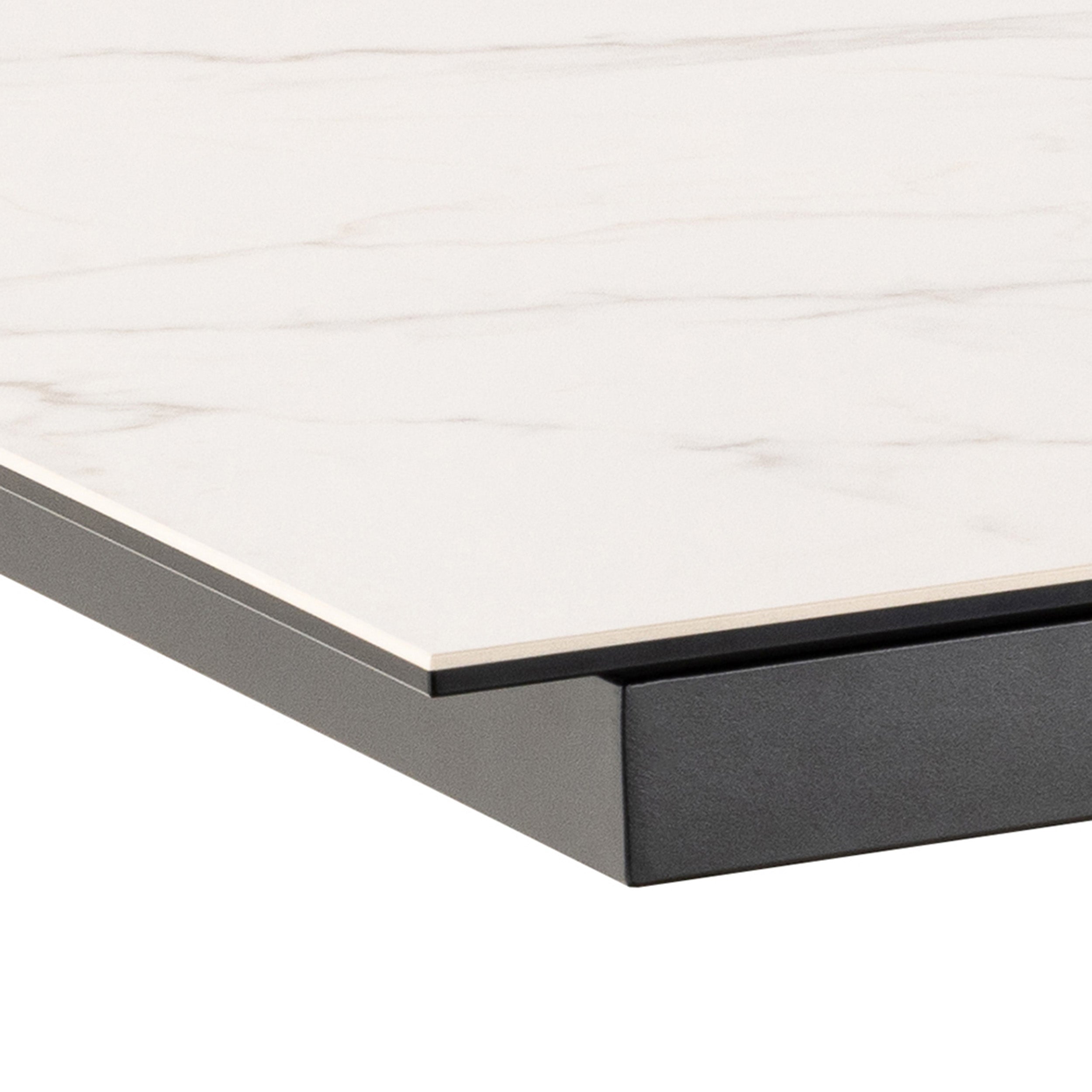 Duży rozkładany stół do jadalni 200-240x76 w stylu nowoczesnym - ceramiczny blat, designerski stelaż, 4 warianty kolorystyczne | Lorrins