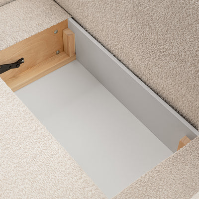 Narożnik 4-osobowy z funkcją spania w stylu minimalistycznym, tkanina Abriamo | OLEMO